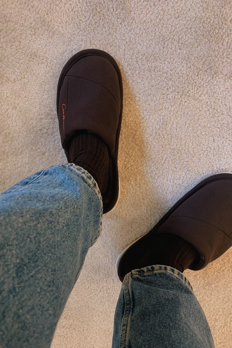danielle cathari upcycled home slippers sustainability brown purple footwear shoes