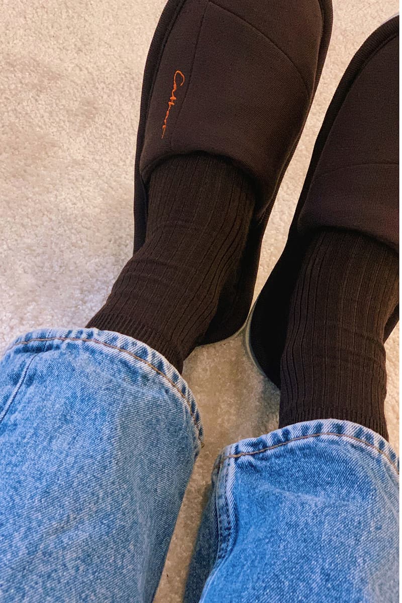 danielle cathari upcycled home slippers sustainability brown purple footwear shoes