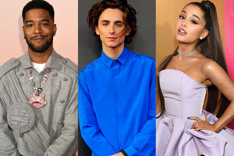 Ariana Grande Timothée Chalamet Kid Cudi Singer Rapper Actor Don't Look Up Cast Netflix Movie Red Carpet