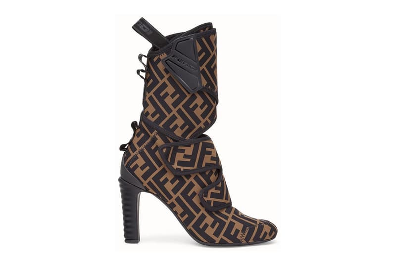 Fendi Logo Monogram Heeled Boots Luxury Fall Winter Footwear 