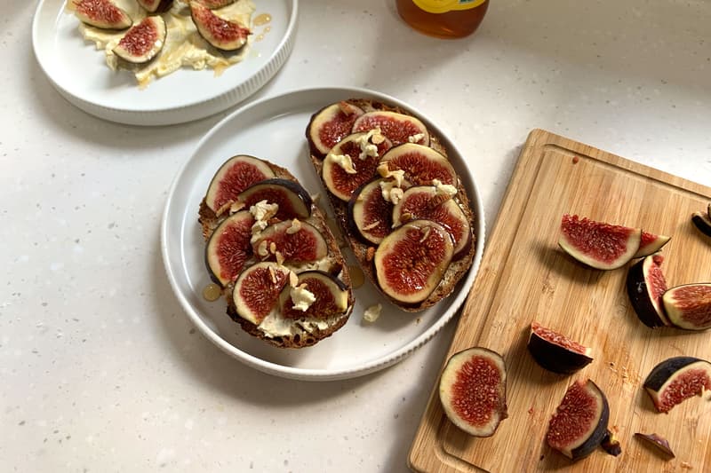 fig cream cheese honey sourdough toast recipes bread fall fruit food breakfast brunch