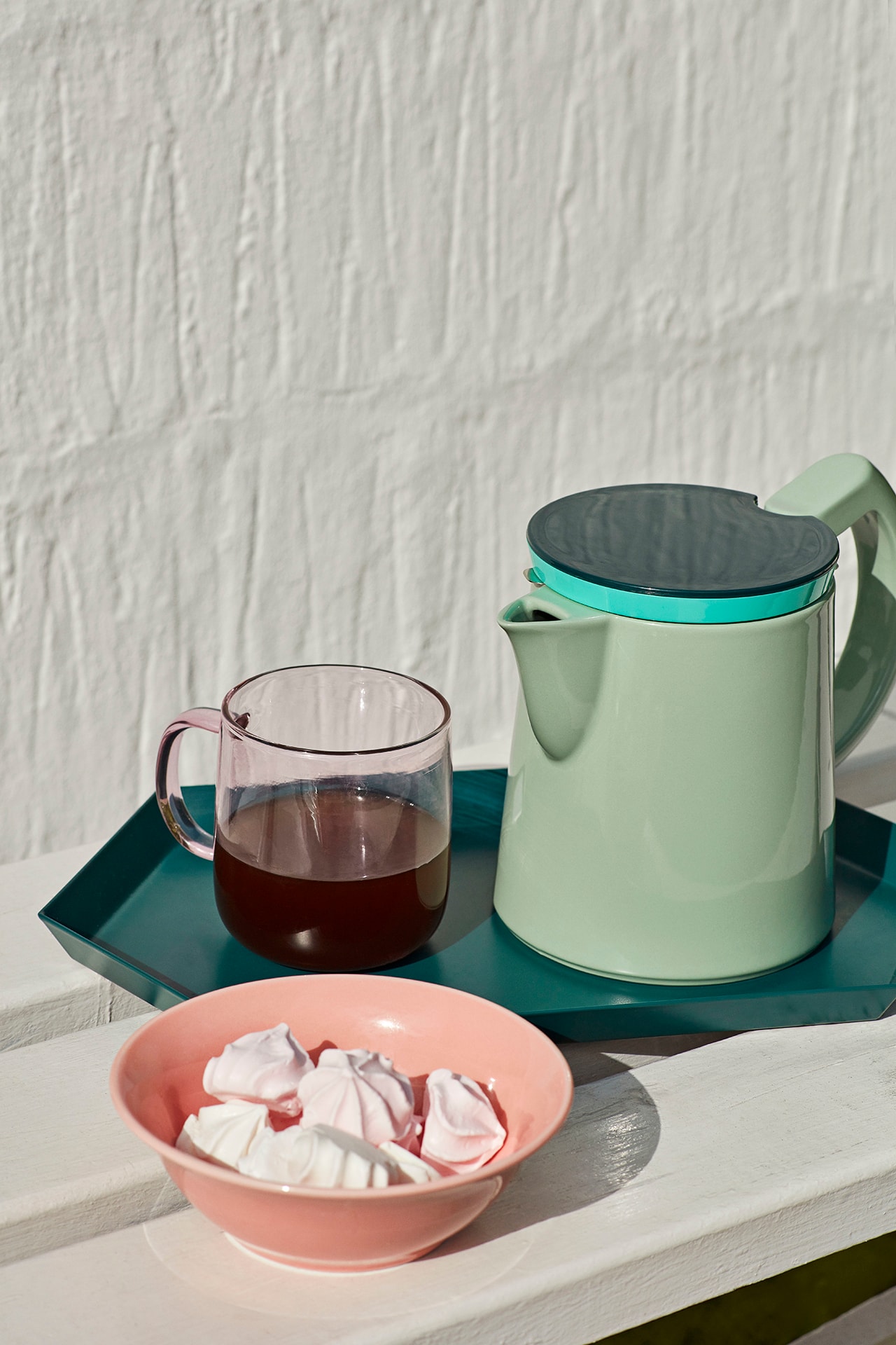 HAY George Sowden SoftBrew Coffee Pot Medium Mint Green Scandinavian Danish Home Design Pink Bowl Glass Mug Tray