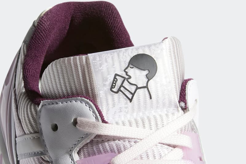hey tea adidas originals a-zx 7000 sneakers collaboration merlot rich mauve clear lilac release info