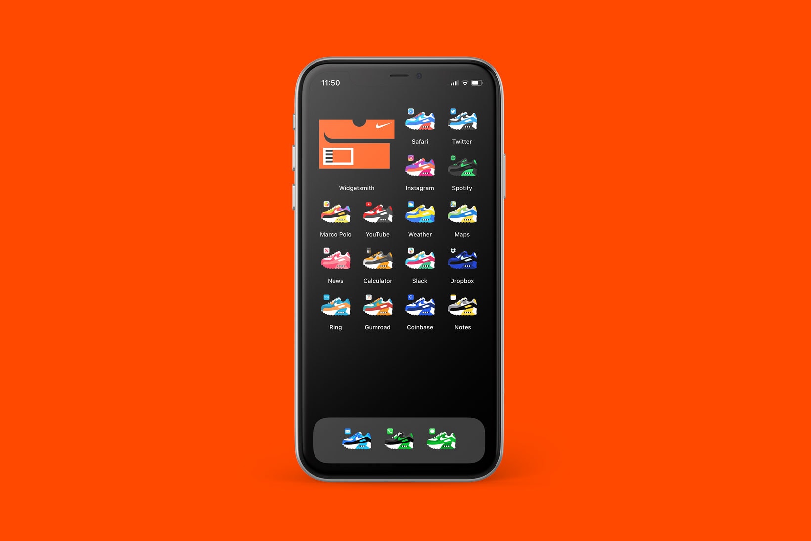 iPhone App Icons Home Screen Nike Sneakers Air Max 90 Aesthetic Custom Pack Jeremy Booth