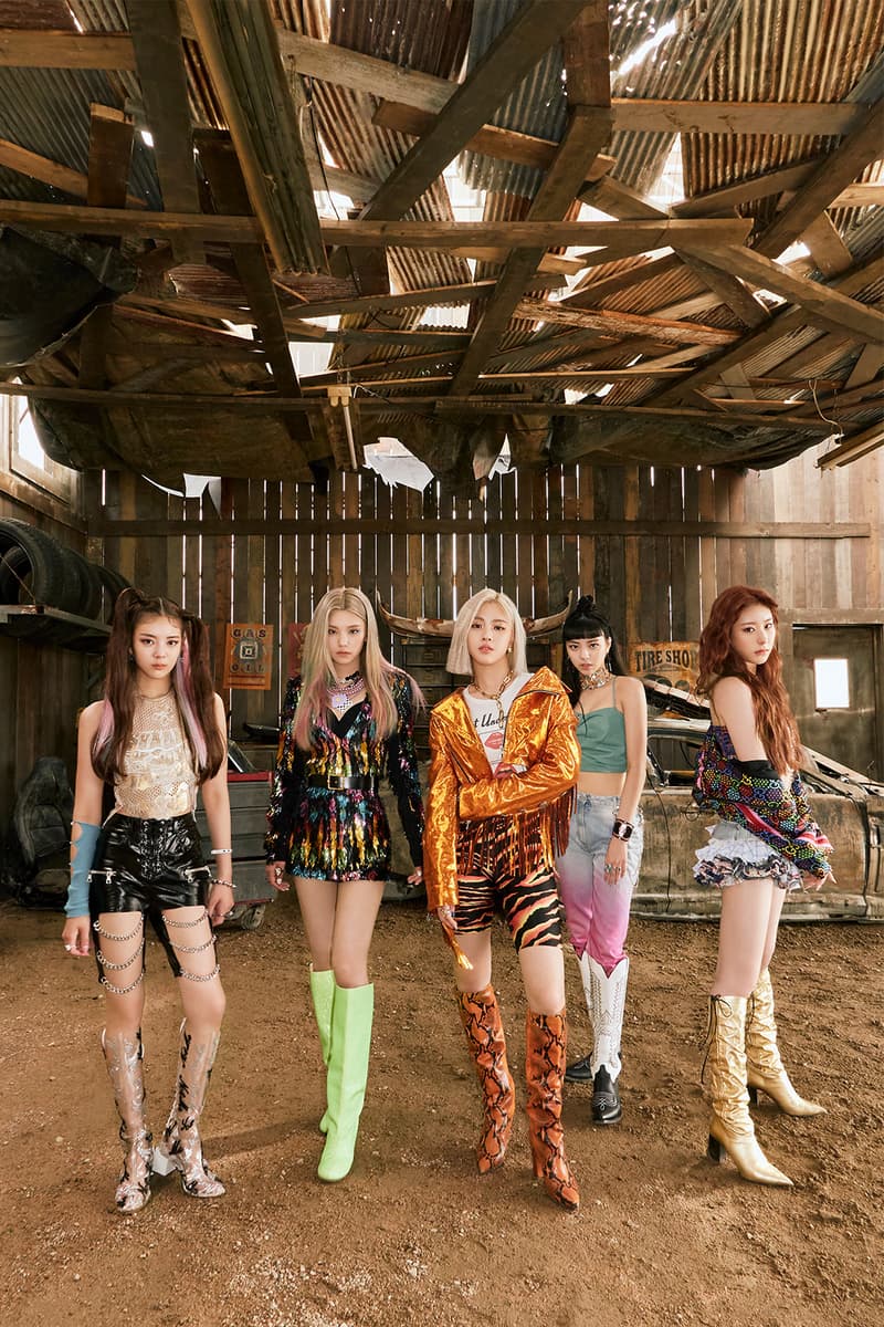 itzy not shy group shot k-pop group jyp lia yeji ryujin yuna chaeryeong