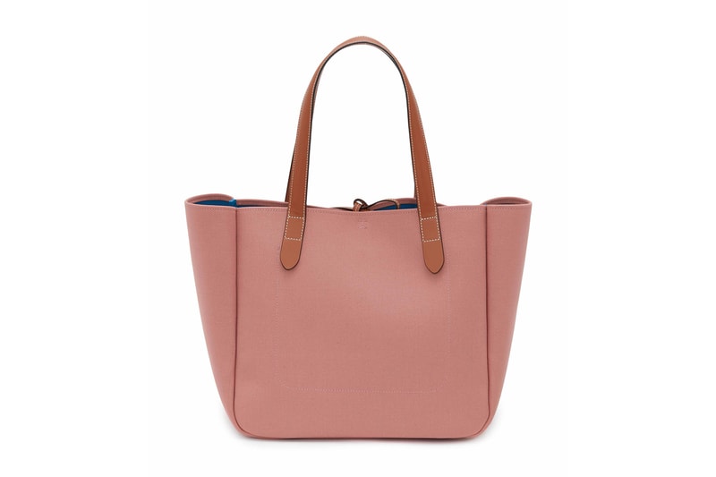 jw anderson eco-conscious belt tote bags sustainable canvas anchor logo pink blue black