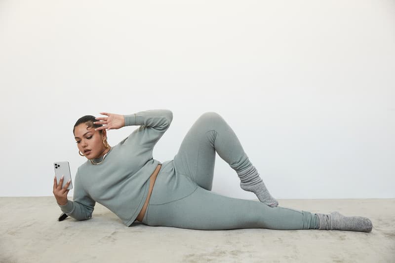 kim kardashian skims waffle collection loungewear underwear bras leggings campaign ming lee simmons