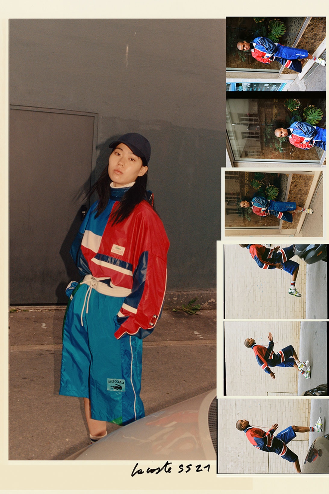 lacoste spring summer 2021 collection lookbook upcycling vintage polo shirts sweatshirts limited release
