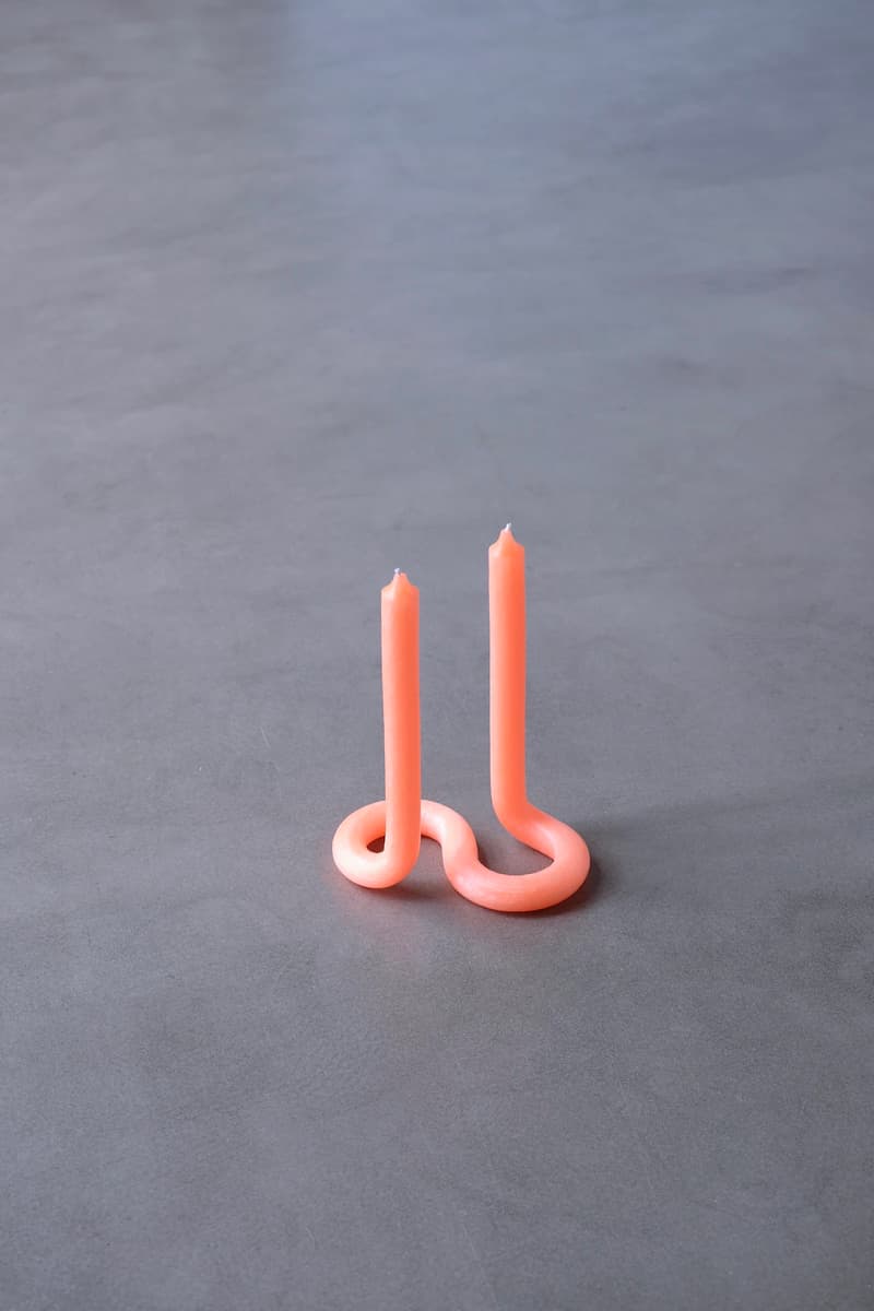 Lex Pott Twist Candles Double Duo Colors Home Decor Design Rotterdam Netherlands Designer Fluorescent Neon Orange