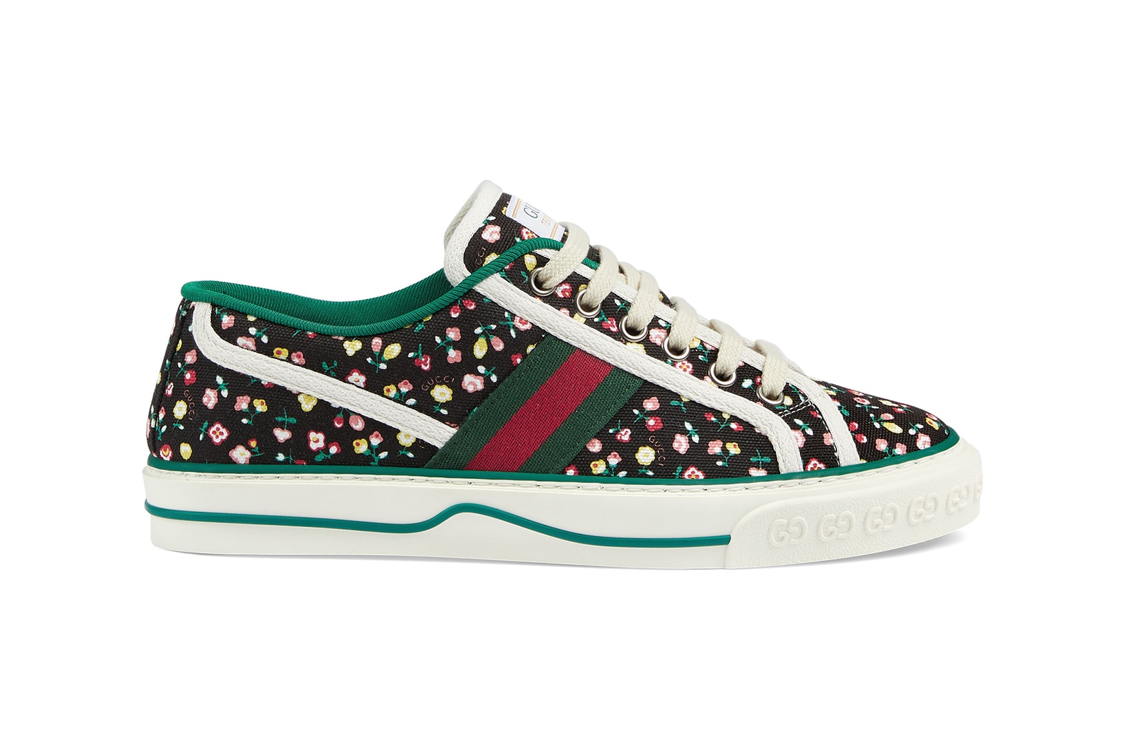 Liberty London x Gucci Collaboration Fall/Winter 2020 Collection Puffer Jacket Sneakers High Top Black