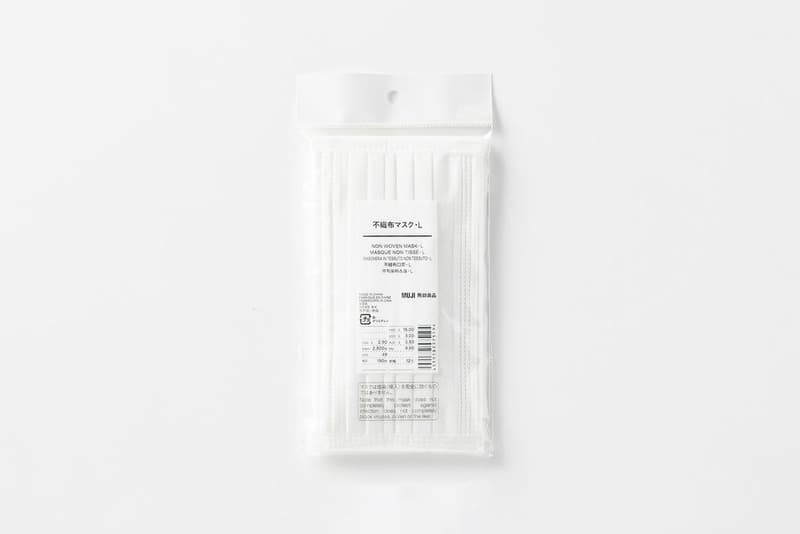 MUJI Face Mask Reusable Cloth Coronavirus COVID-19  Cotton White