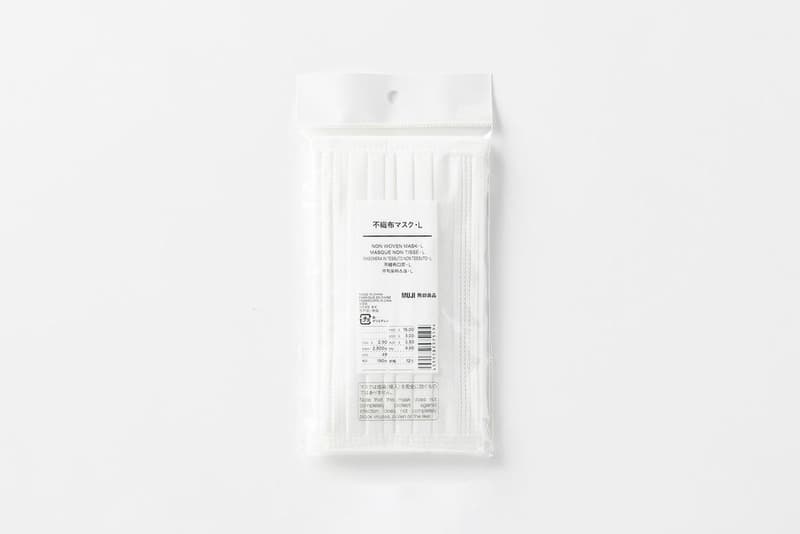 MUJI Face Mask Reusable Cloth Coronavirus COVID-19 Cotton White