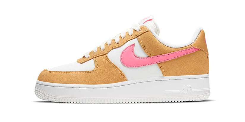 orange and pink air force ones