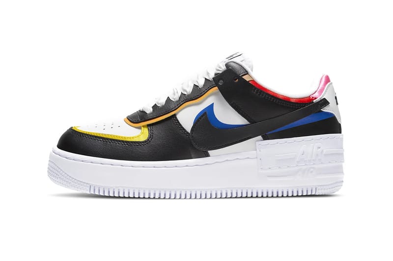 black colorful air force ones