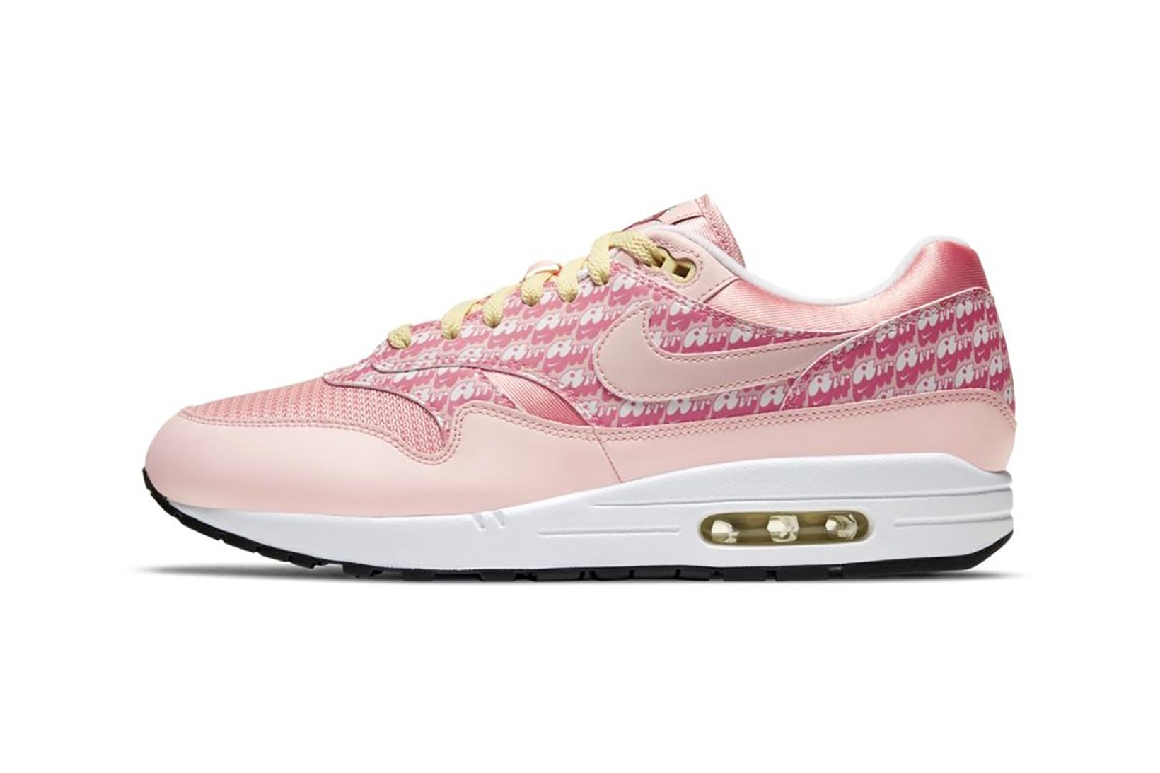 nike air max 1 sneakers pink white yellow strawberry lemonade shoes footwear sneakerhead