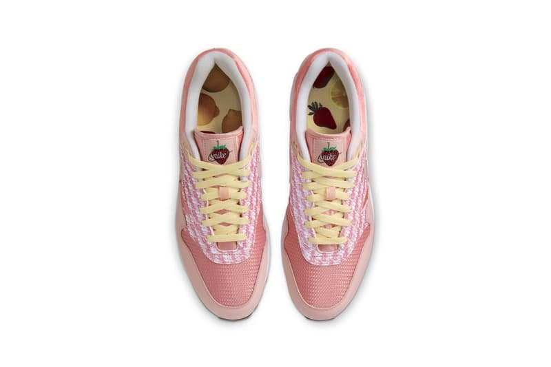 nike air max 1 sneakers pink white yellow strawberry lemonade shoes footwear sneakerhead