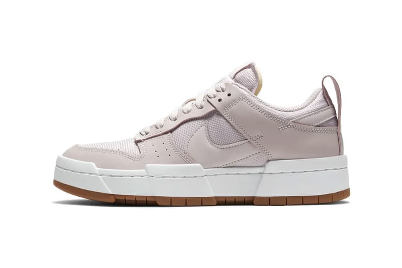 nike dunk low disrupt womens sneakers nude purple white colorway shoes footwear sneakerhead