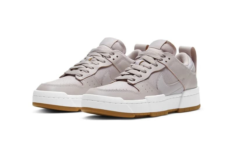 nike dunk low disrupt womens sneakers nude purple white colorway shoes footwear sneakerhead