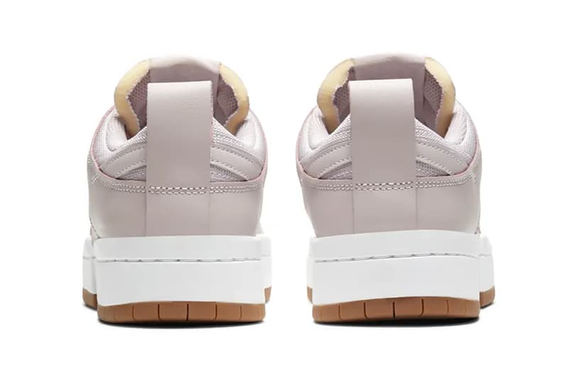 nike dunk low disrupt womens sneakers nude purple white colorway shoes footwear sneakerhead