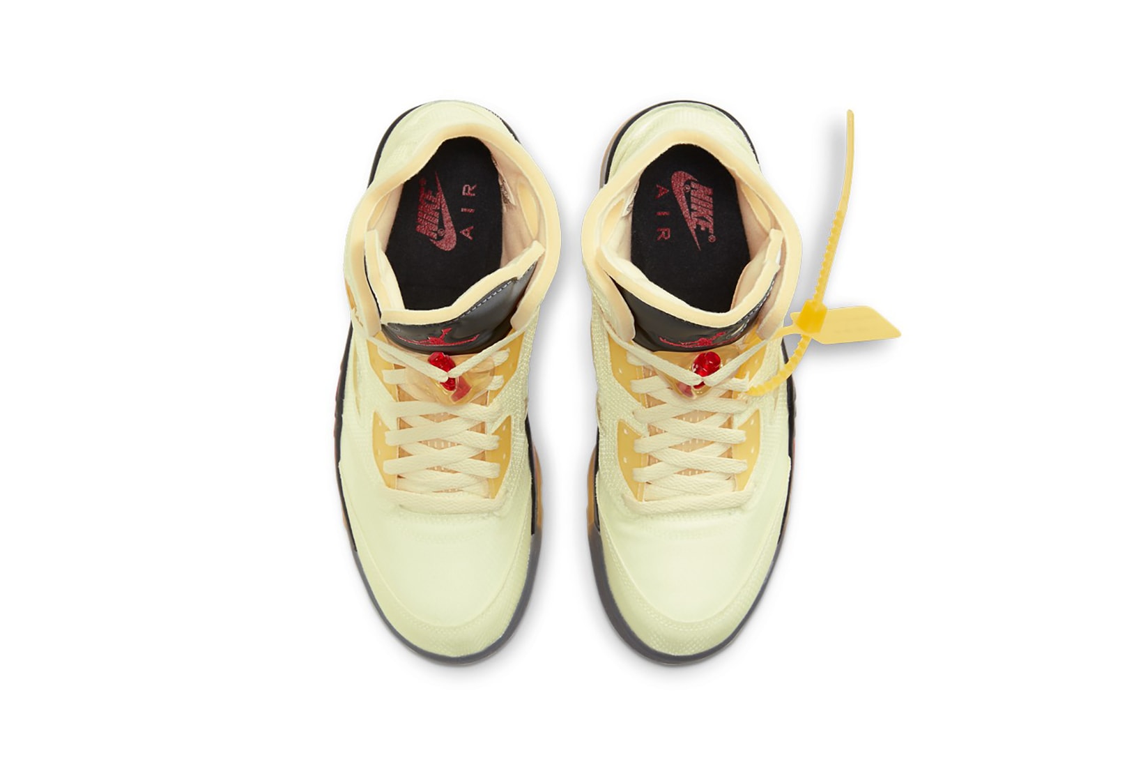 nike off white collaboration sneakers air jordan 5 sail colorway virgil abloh sneakerhead footwear shoes