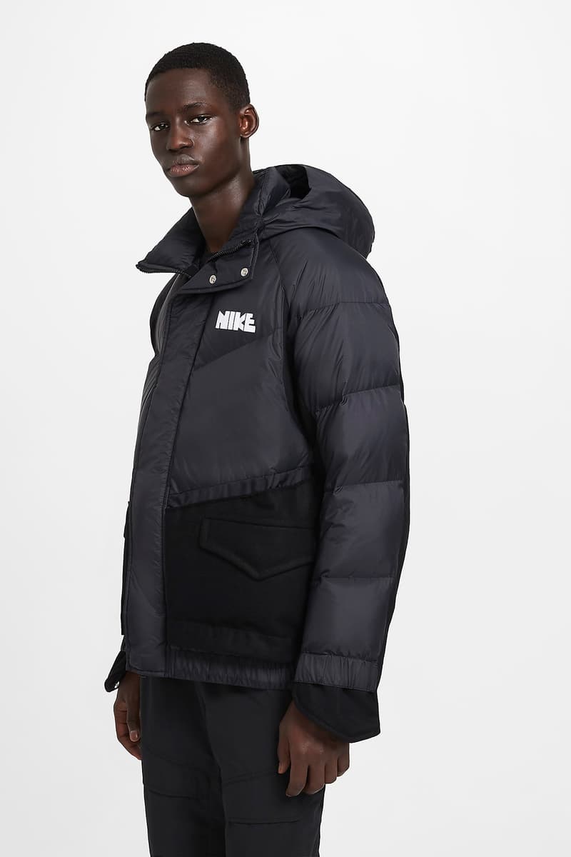 sacai nike collaboration outerwear collection jackets hoodie parka