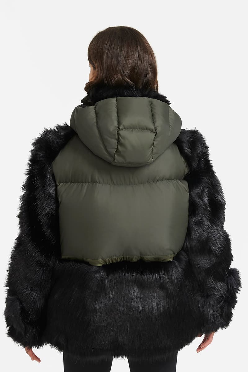 sacai nike collaboration outerwear collection jackets hoodie parka