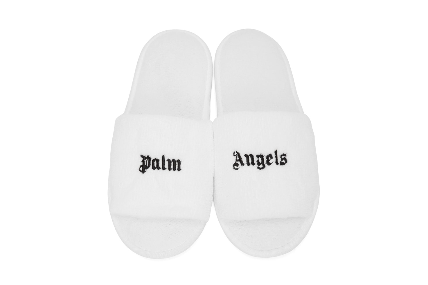 Palm Angels Logo Hotel Slippers Cotton-Blend Shoes 