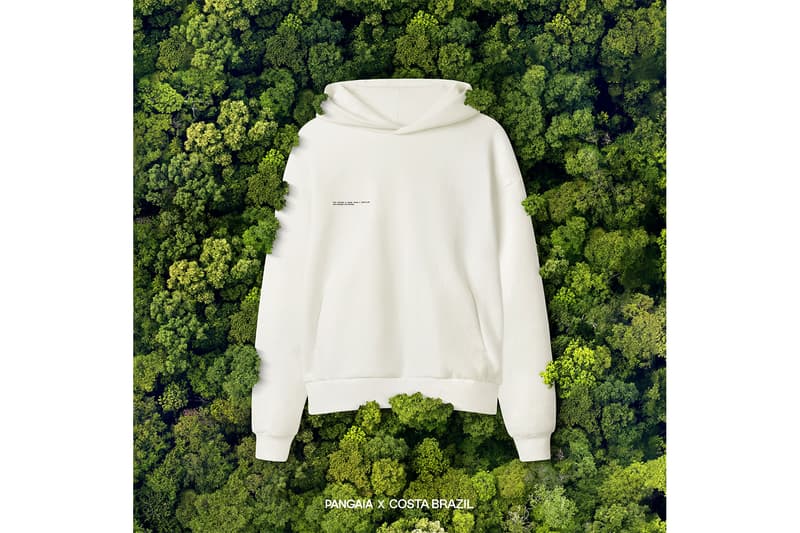costa brazil pangaia amazon rainforest forever collaboration eco-friendly hoodies t-shirts release price