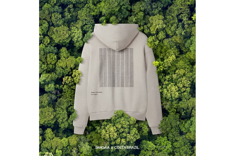 costa brazil pangaia amazon rainforest forever collaboration eco-friendly hoodies t-shirts release price