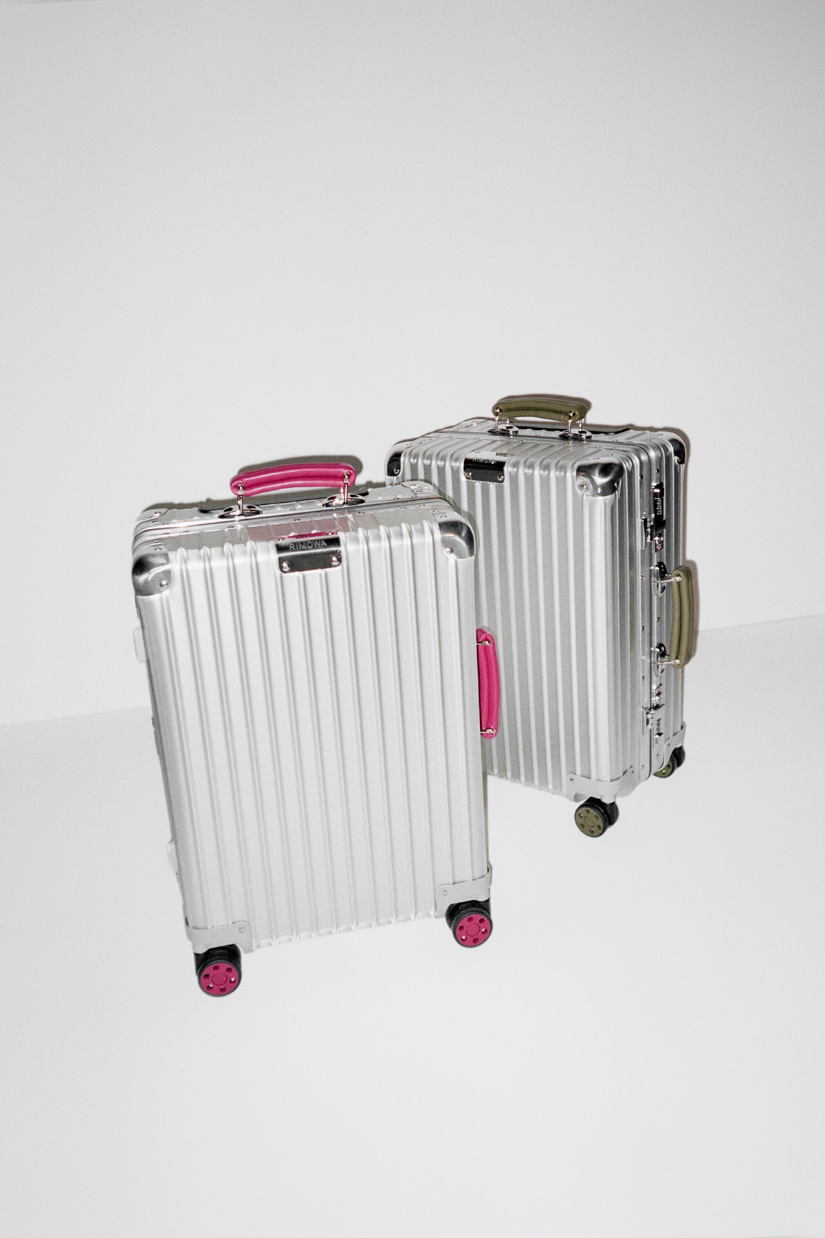 RIMOWA Classic Silver Suitcase Raspberry Cactus Handle Wheels UNIQUE