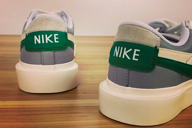 sacai x Nike Blazer Low Grey Green Orange White