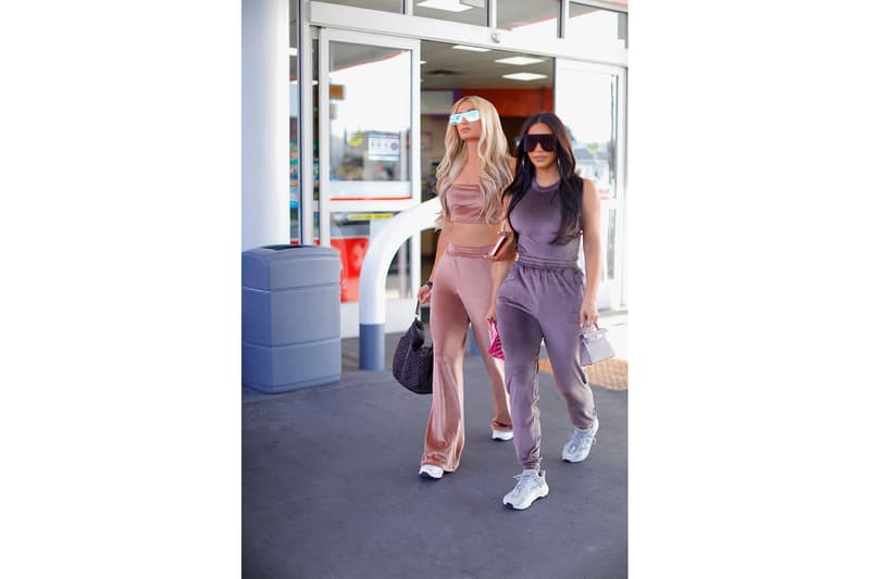 skims kim kardashian paris hilton velour collection campaign 2000s hoodies joggers trackpants