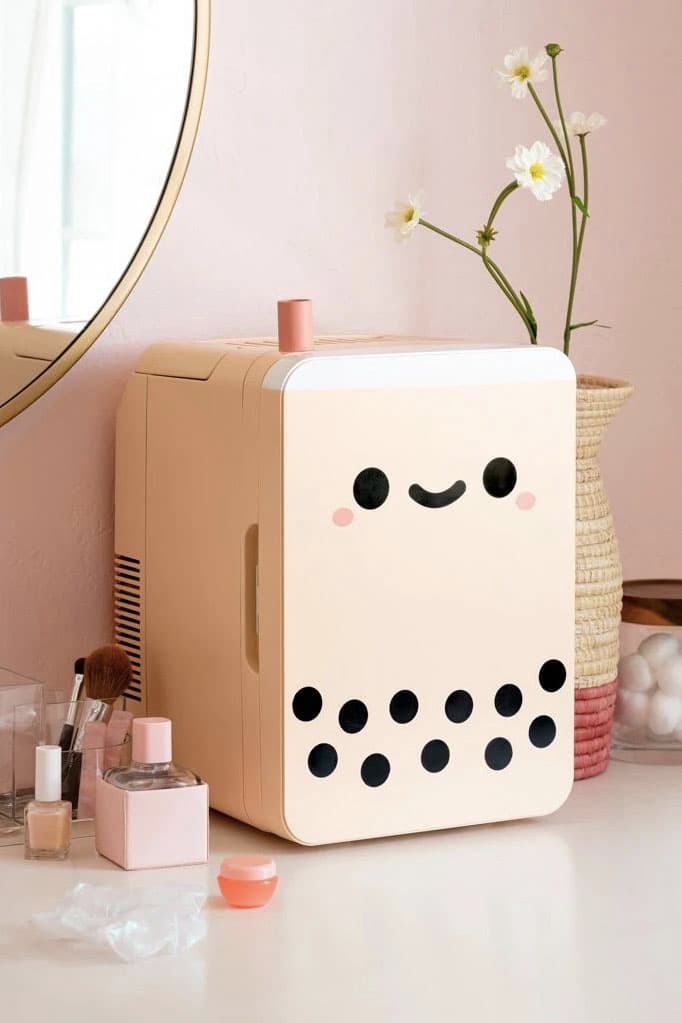 Smoko Bubble Tea Mini Skincare Fridge Accessory Storage Products