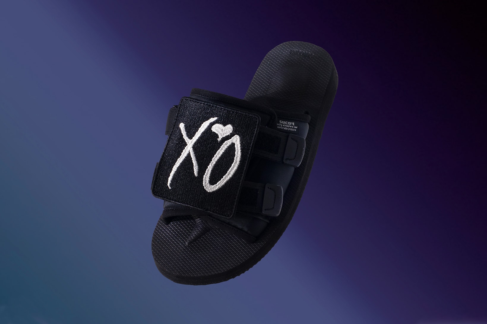suicoke the weeknd xo collaboration moto sandal slides black colorway footwear