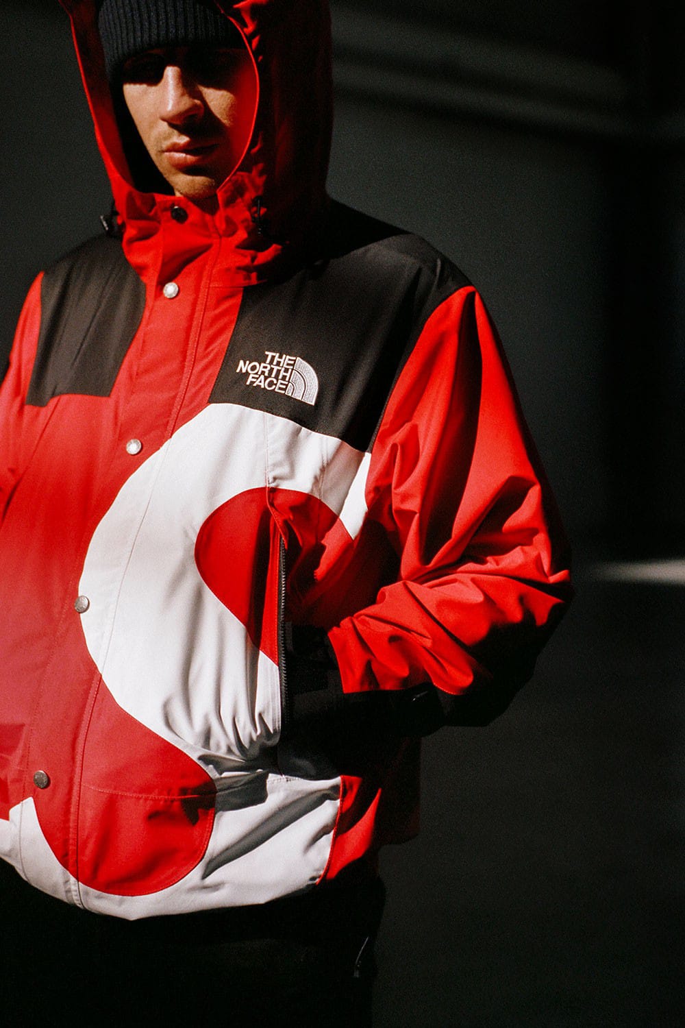 north face red winter jacket