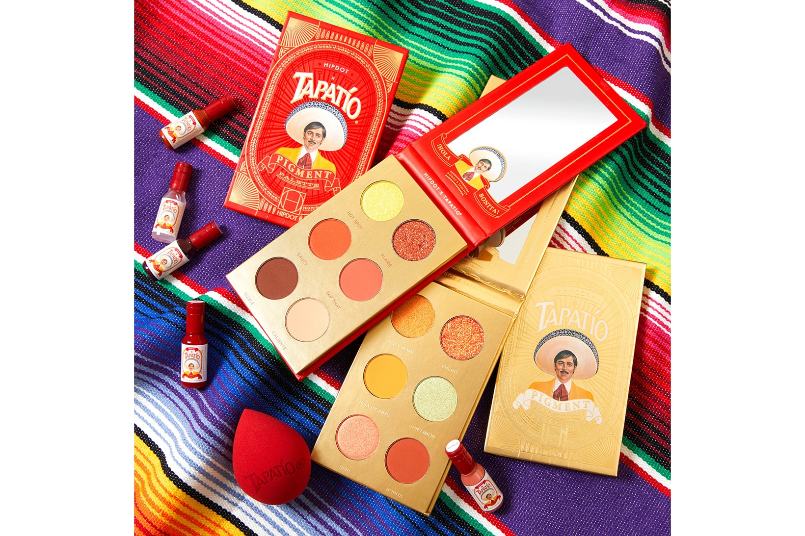 Tapatío Hot Sauce Makeup Collection HipDot Collaboration Eyeshadow Lip Gloss
