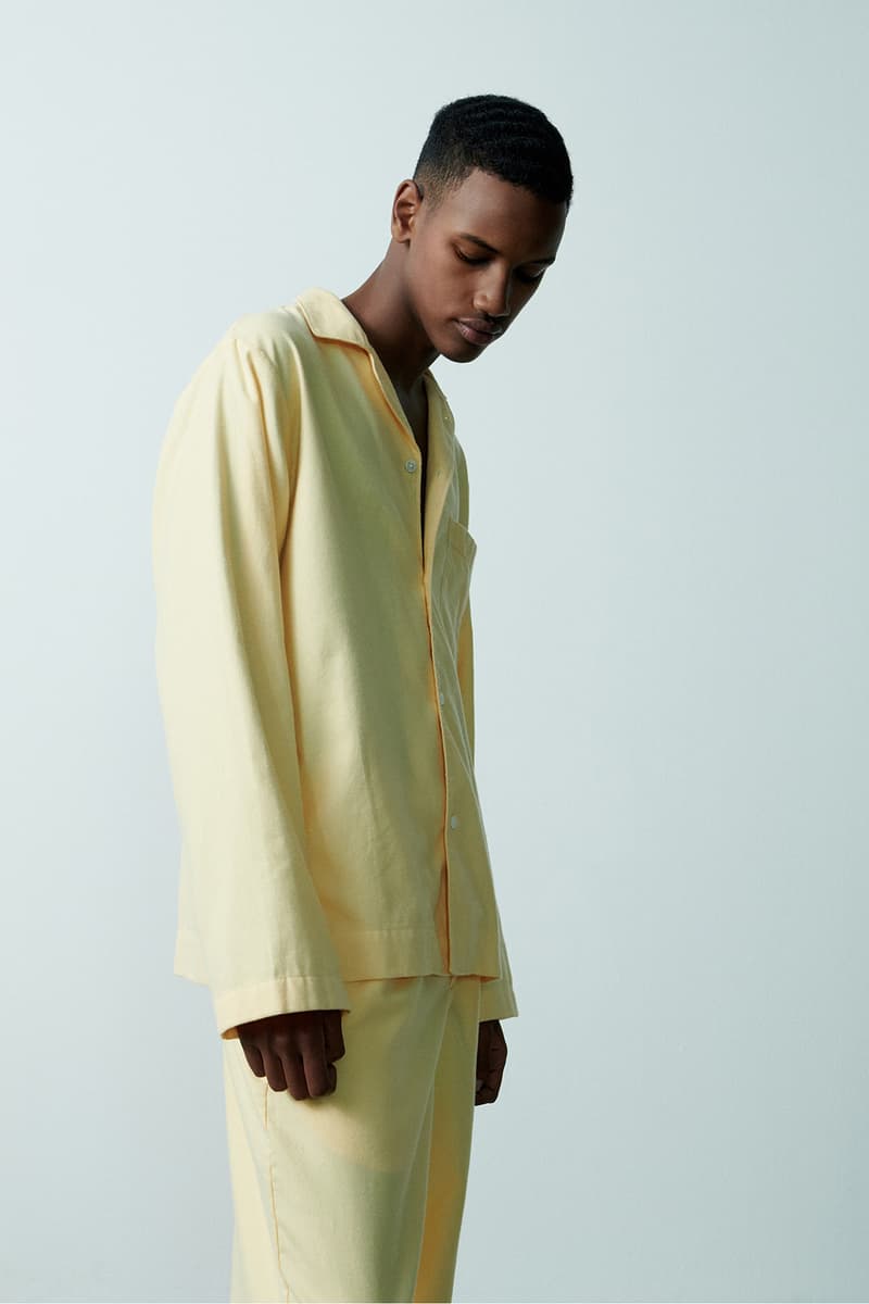 tekla flannel pajamas sleepwear loungewear unisex fall winter grape lucid black gentle yellow cream white release info