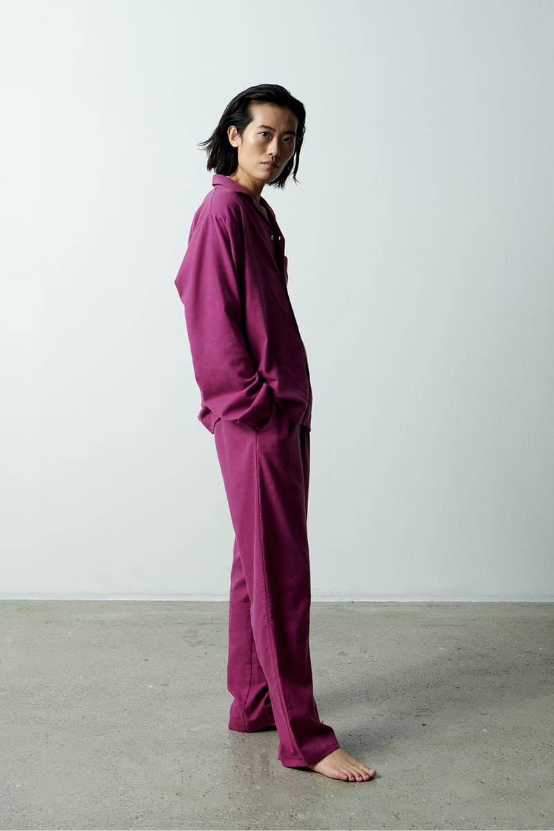 tekla flannel pajamas sleepwear loungewear unisex fall winter grape lucid black gentle yellow cream white release info