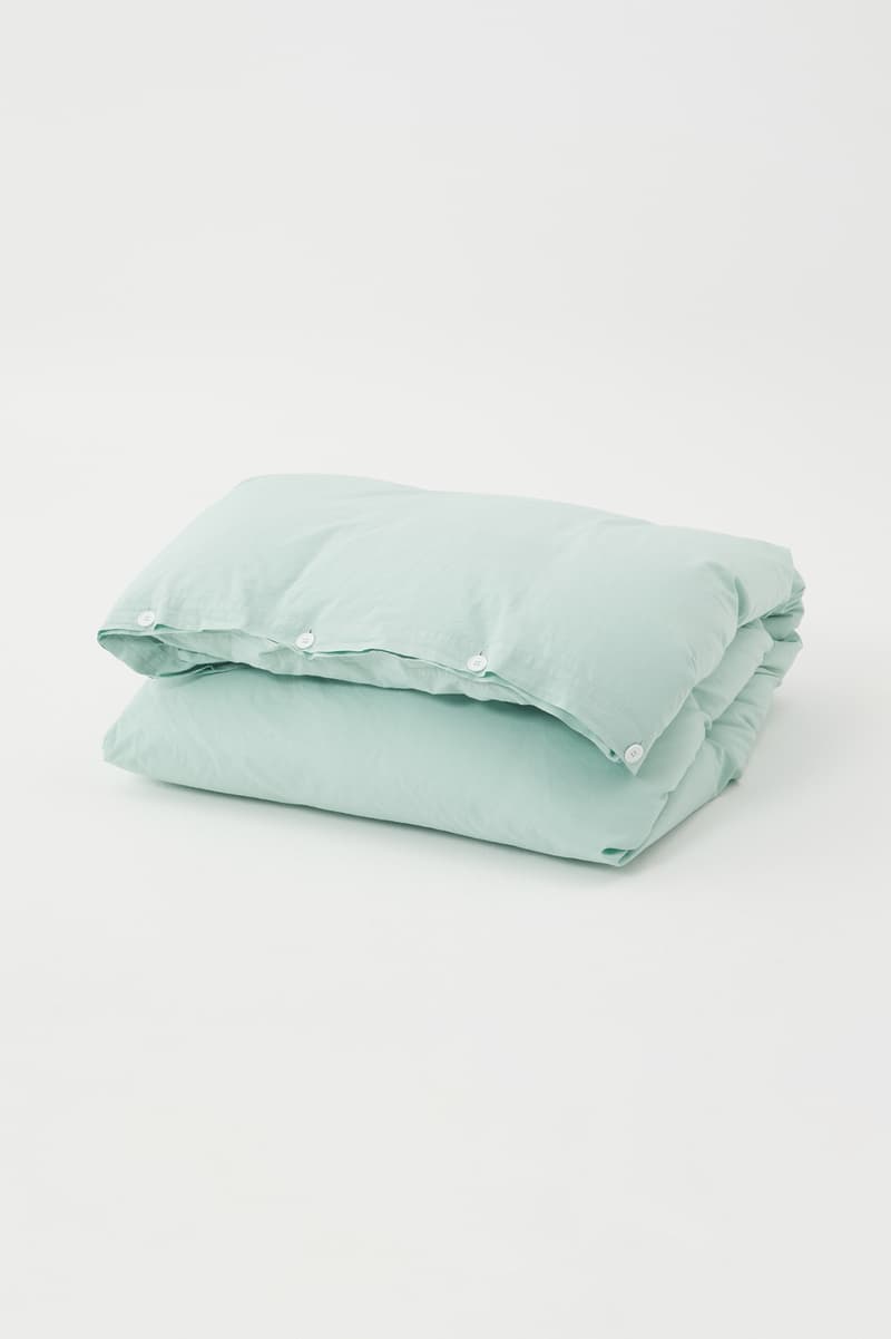 Tekla Percale Sheets Bedding Subtle Mint Green Cotton