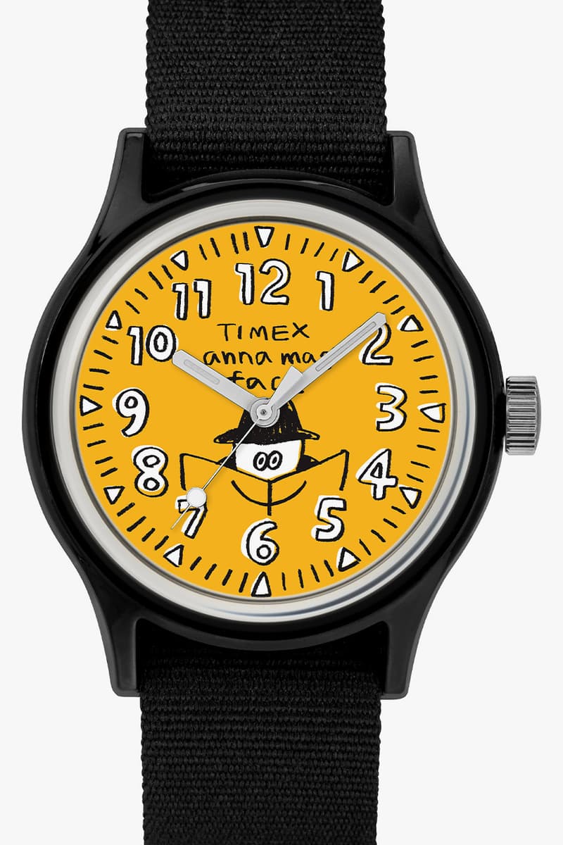 timex camper watches face illustrations anna magazine collaboration yellow pink orange price