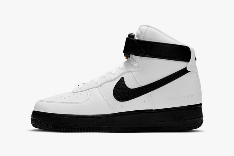 1017 alyx 9sm nike air force 1 af1 high collaboration white black sneakers release date matthew williams
