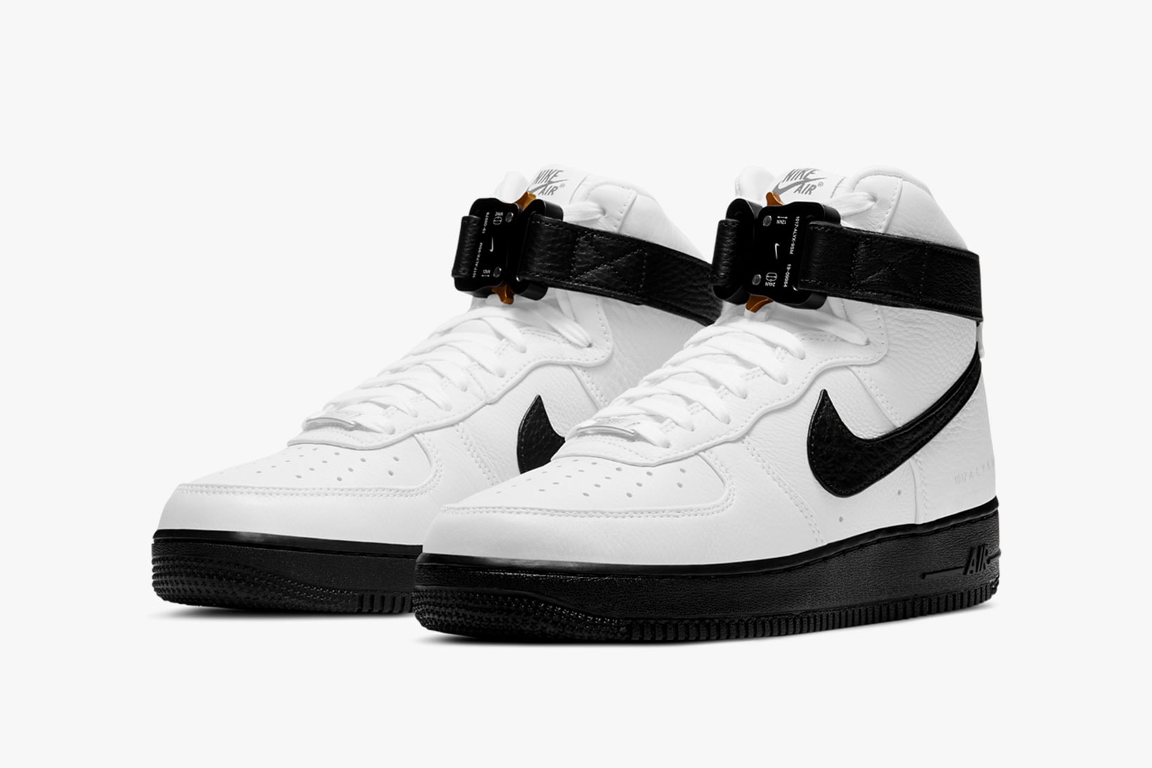 1017 alyx 9sm nike air force 1 af1 high collaboration white black sneakers release date matthew williams