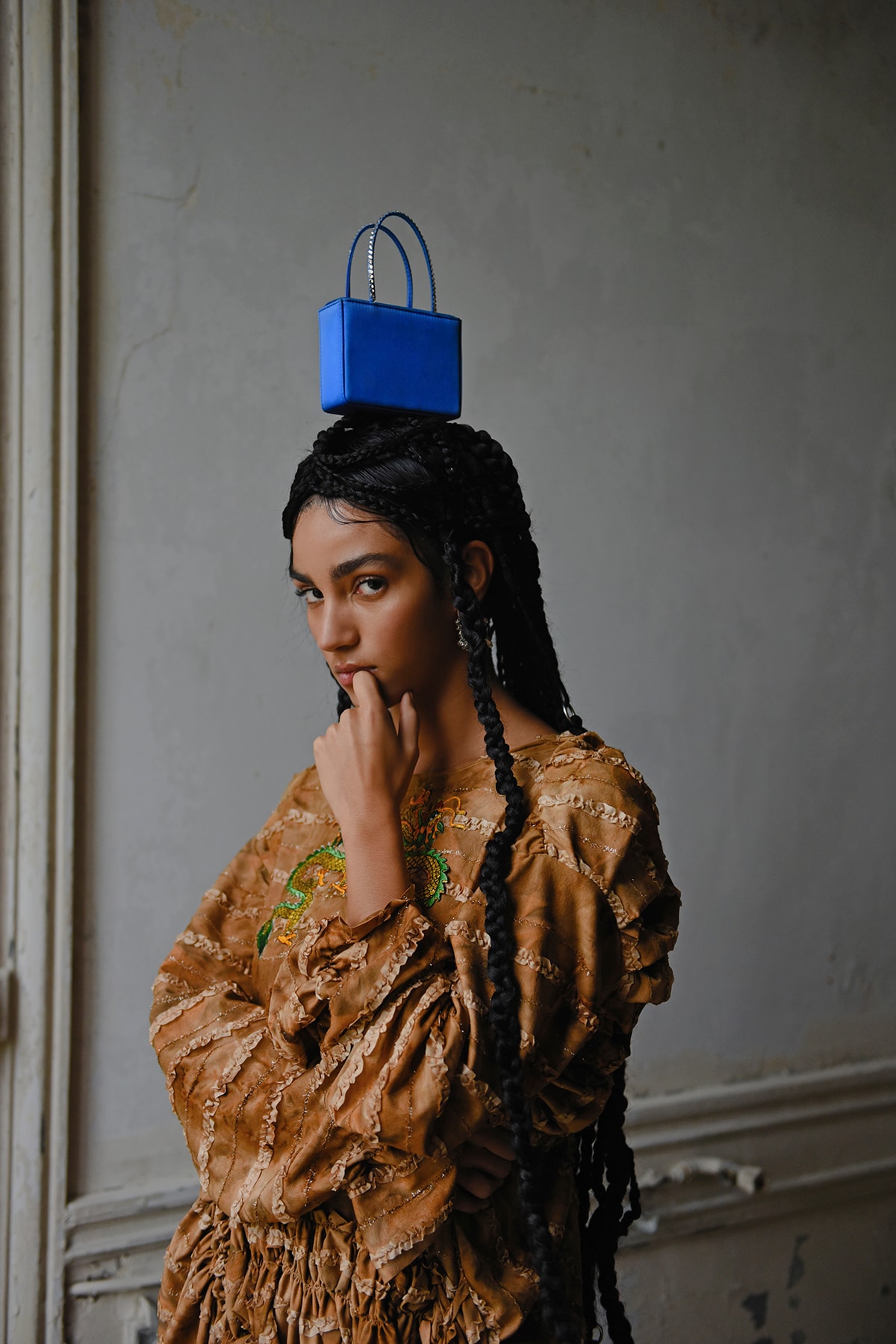 Amina Muaddi Fall/Winter 2020 Collection Campaign Jewelry Earrings Begum Crystal