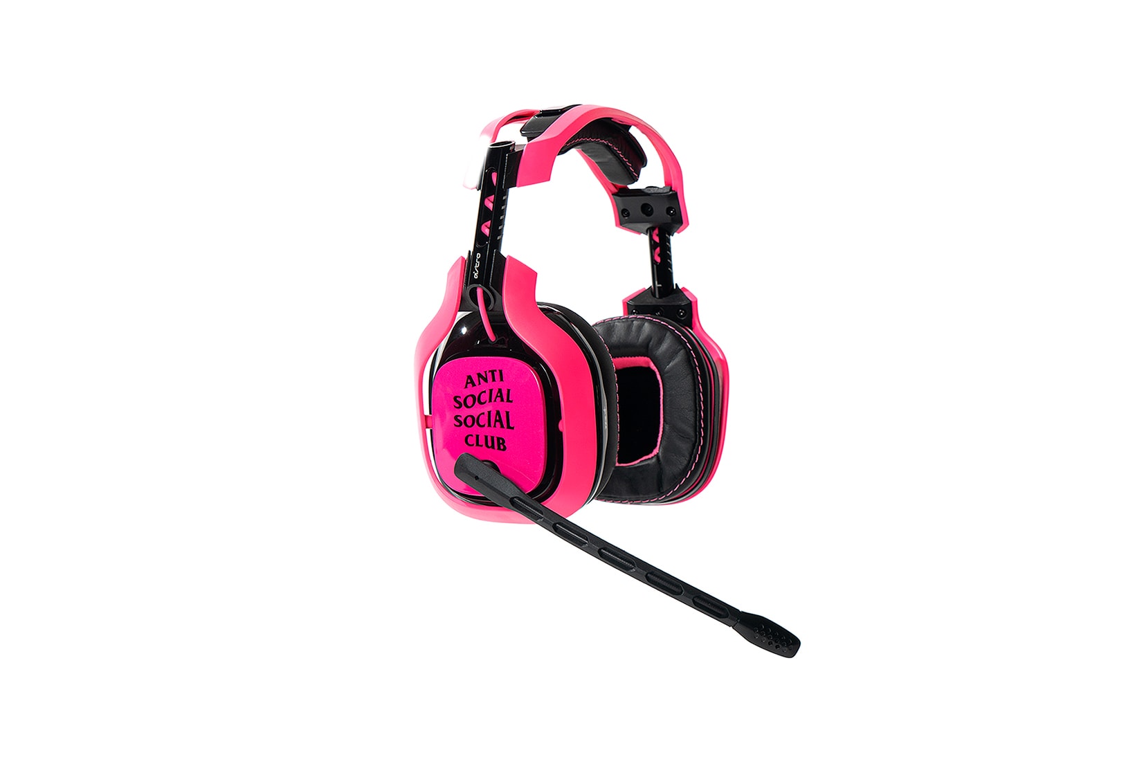 anti social social club astro gaming collaboration headset hot pink black