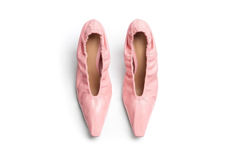 Bottega Veneta Almond Pumps Glitter Heel Purple Pink