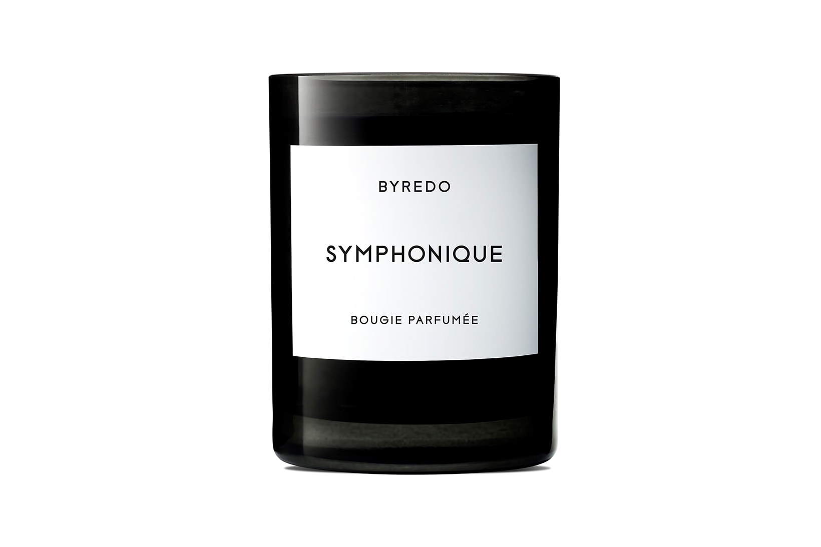 byredo symphonique scented candle limited edition black glass homeware