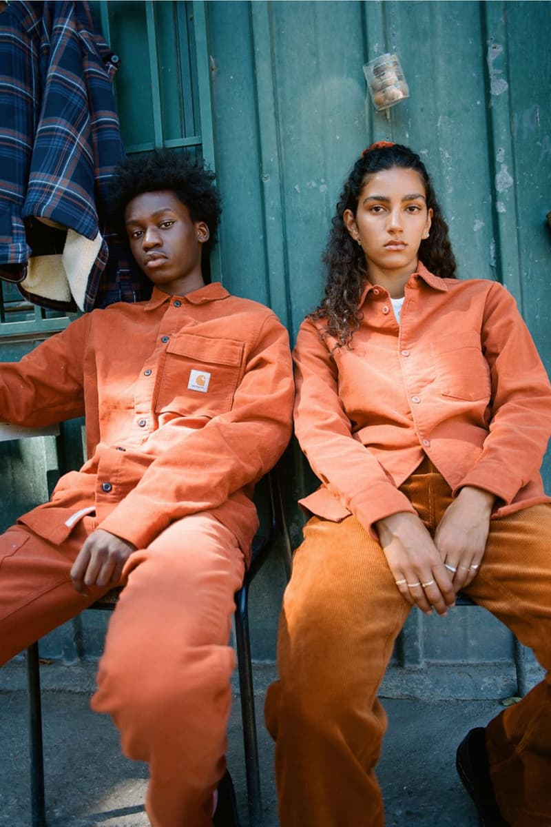 carhartt wip tactile classics corduroy collection fall winter jackets shirts overalls