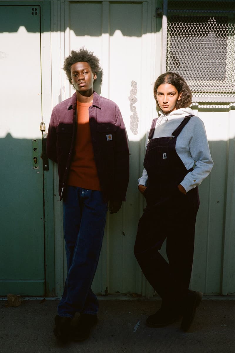 carhartt wip tactile classics corduroy collection fall winter jackets shirts overalls