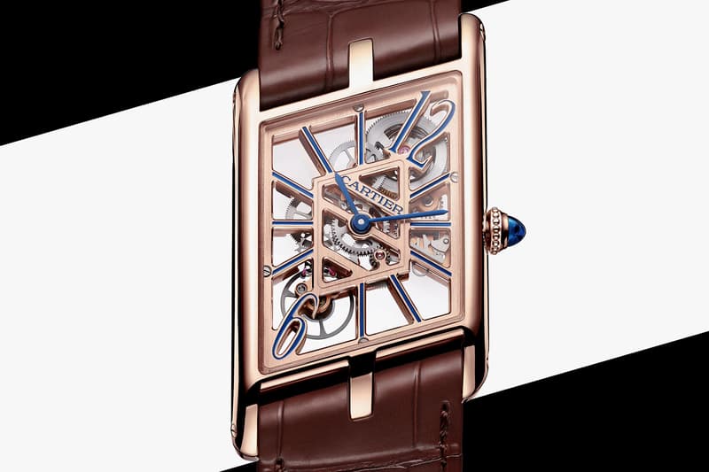 cartier tank asymetrique watches luxury prive collection rectangular skeleton limited edition