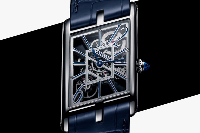 cartier tank asymetrique watches luxury prive collection rectangular skeleton limited edition